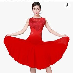 Red fringed costume dress!